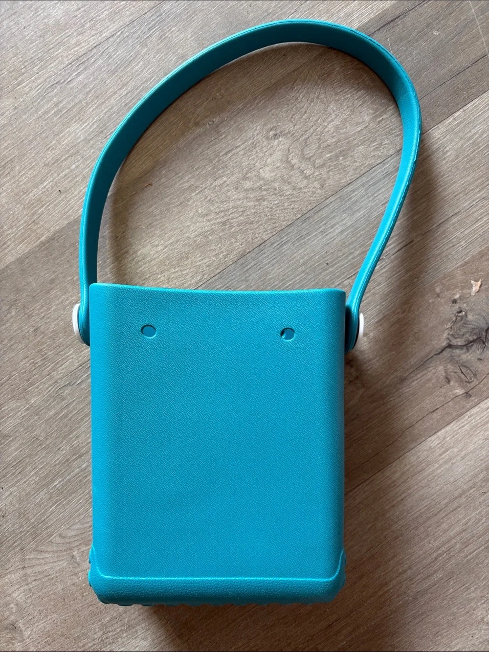 Turquoise Silicone Crossbody Bag with Vent Holes